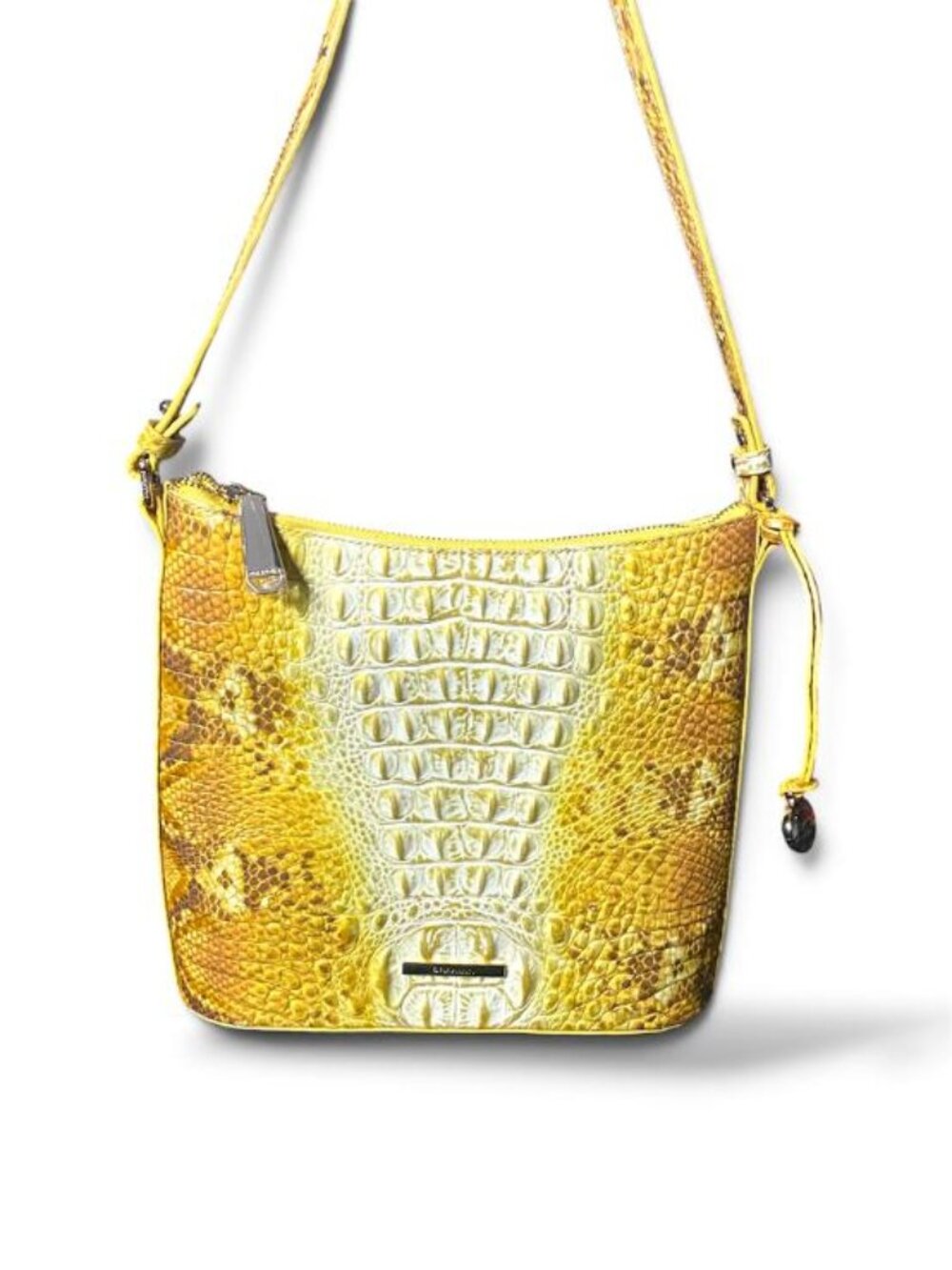 NWOT - BRAHMIN Melbourne Katie Crossbody & Veronica Canary Por do Sol BAG